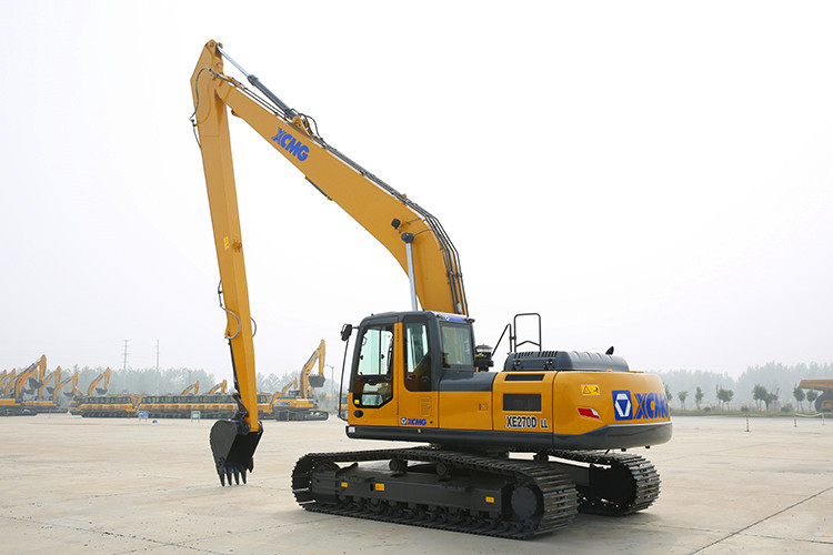 XCMG Official excavators XE270DLL China new long reach boom arm hydraulic crawler excavator for sale